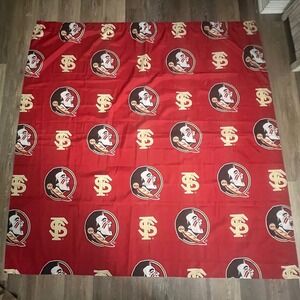 Florida State University Shower Curtain Red Seminoles Logo Pattern